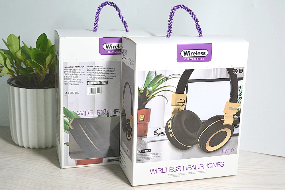OTAO TWS FM Radio Headset Wireless Bluetooth Handfree Earphones Earbuds Bass High Fidelity Fone Inpod Over Ear TF Card Headsets - ANKUX.COM