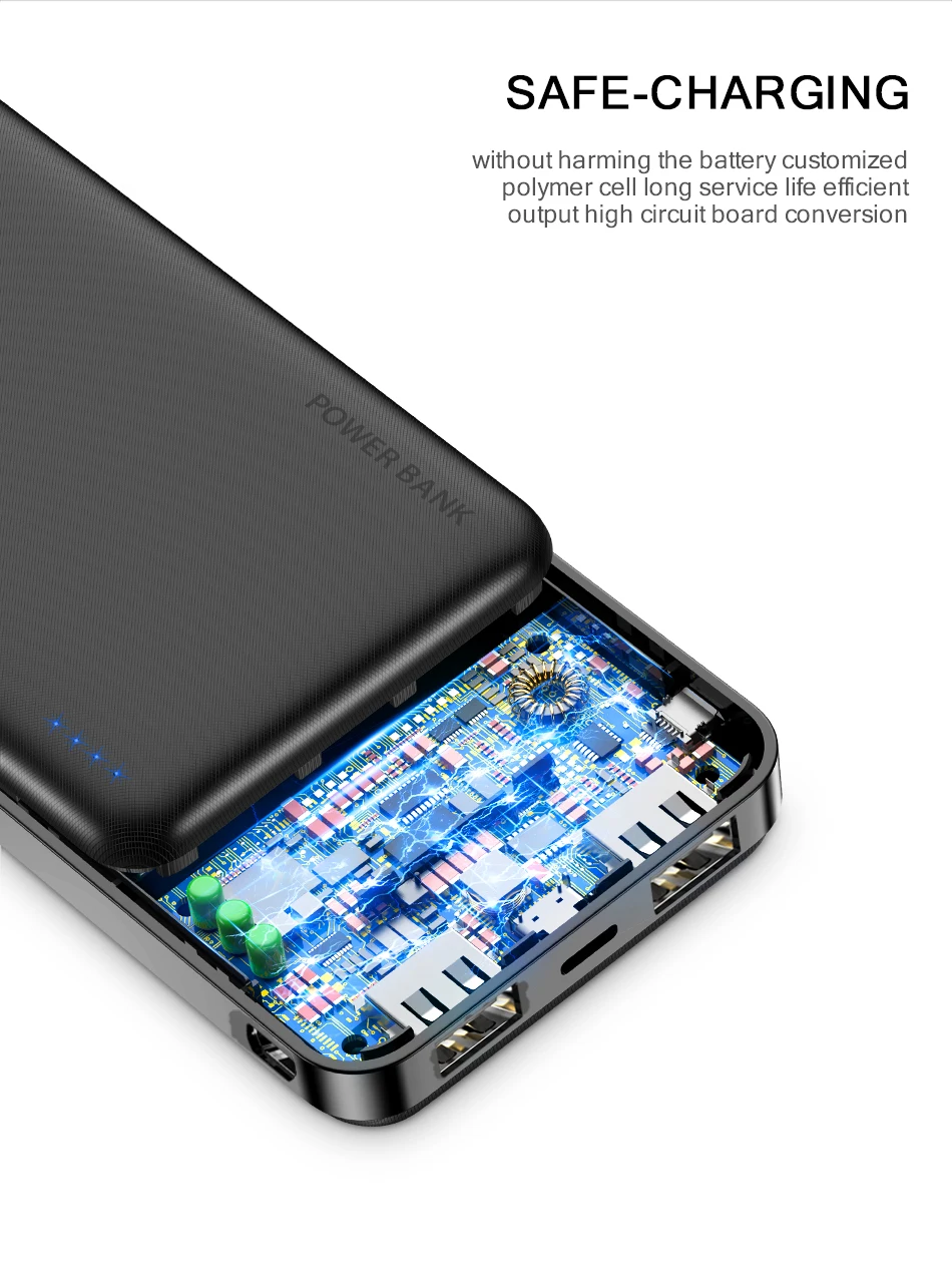 FLOVEME 2 usb Portable Phone Charger Powerbank 20000mah Mobile Power Bank - ANKUX.COM
