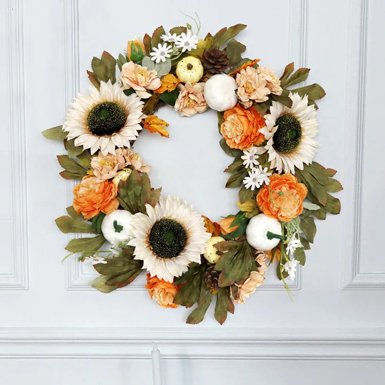 Wholesale Artificial Thanksgiving Garlands Simulation Autumn Sunflower