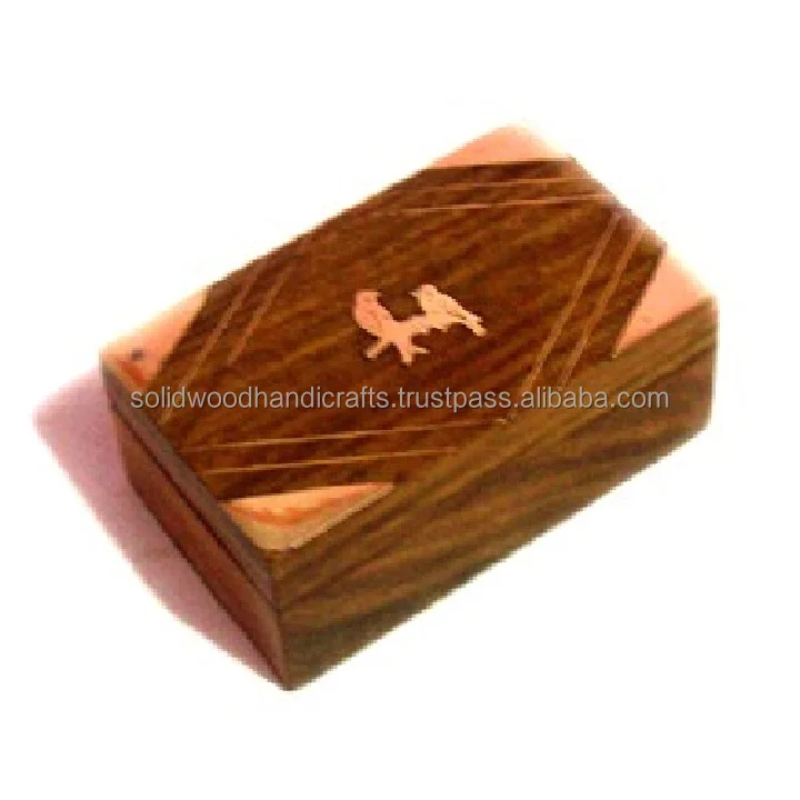 Handmade Decorative Carved Wooden Boxes Home Office Locking Wood ...