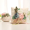 Wholesale Romantic Ring Pillows for Wedding with Bow Exquisite Satin Wedding Supplies for Party