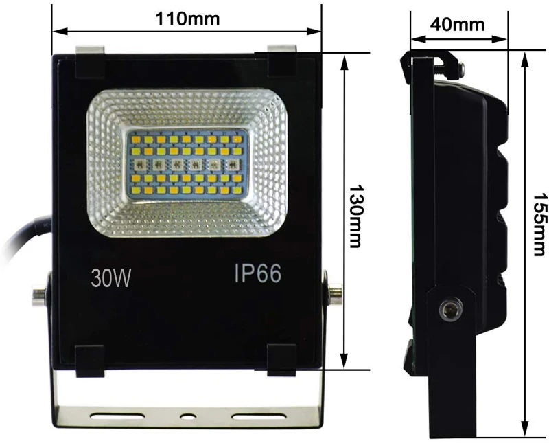 Bluetooth LED Flood Light Solar Power RGBW 30W APP Remote Control Smart House Floodlights IP65 Outdoor LED Spotlight Group Contr