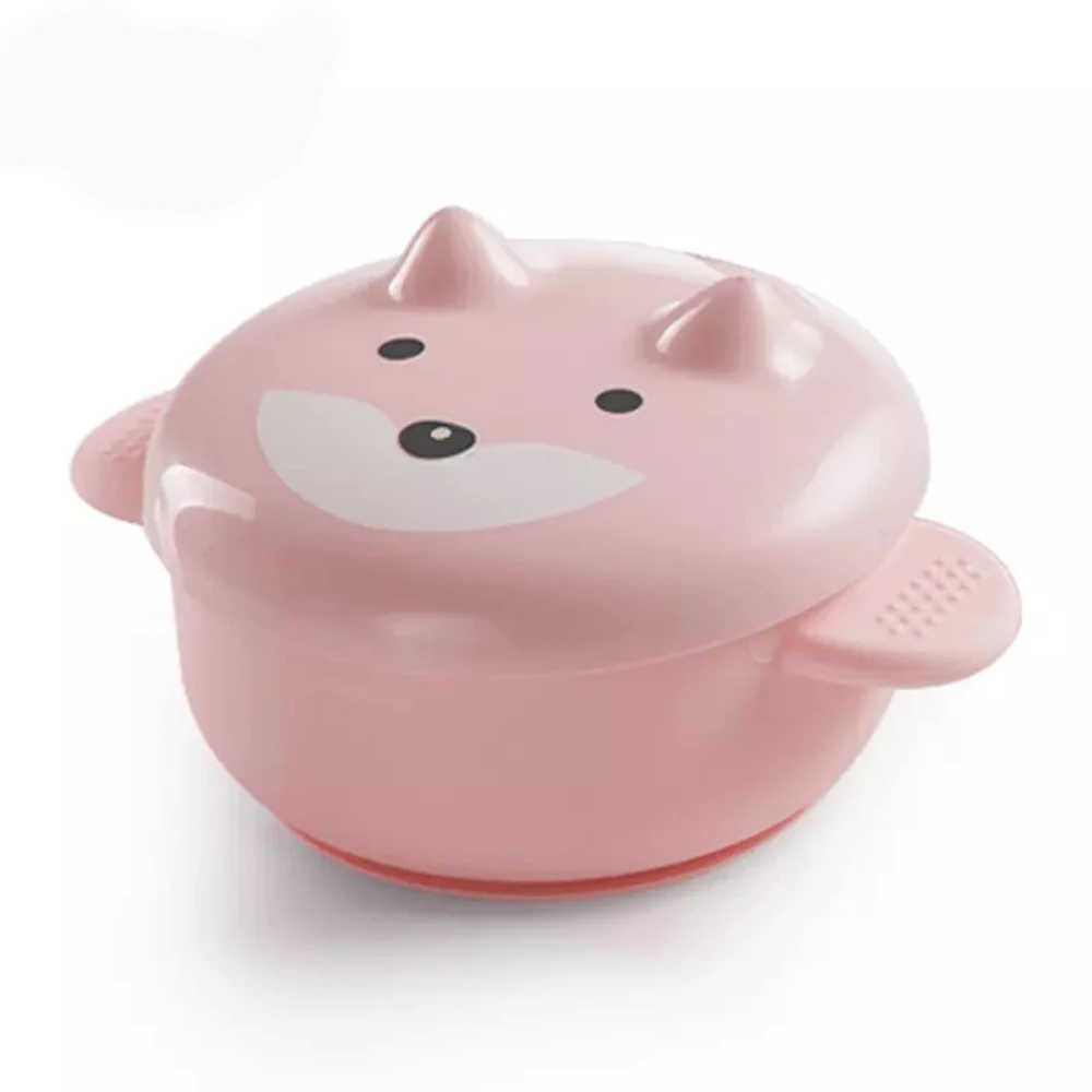 
Creative baby suction bowl with lid 