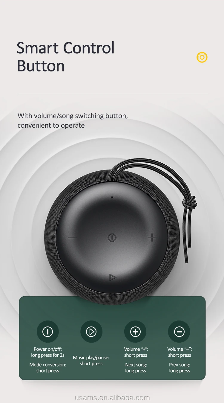 USAMS US-YX005 portable mini Wireless Speaker bluetooth motorcycles --Moyi Series - ANKUX.COM