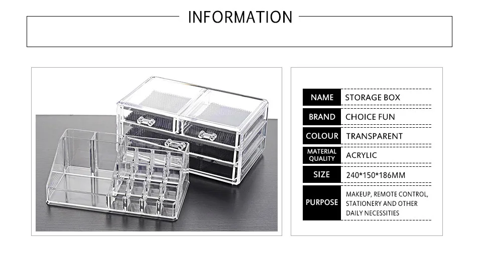 Wholesale Clear Cosmetic Makeup Storage Acrylic Makeup Organizer Buy
