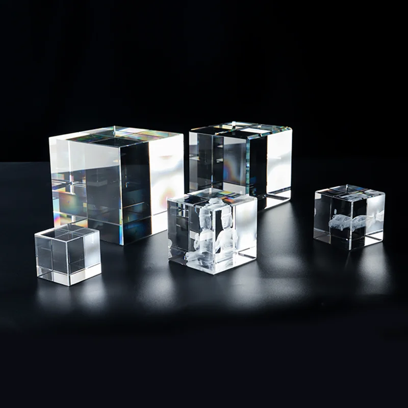 product factory produced k9 crystal cube various for laser engrave paperweight  various 50mm  60mm 80mm-4