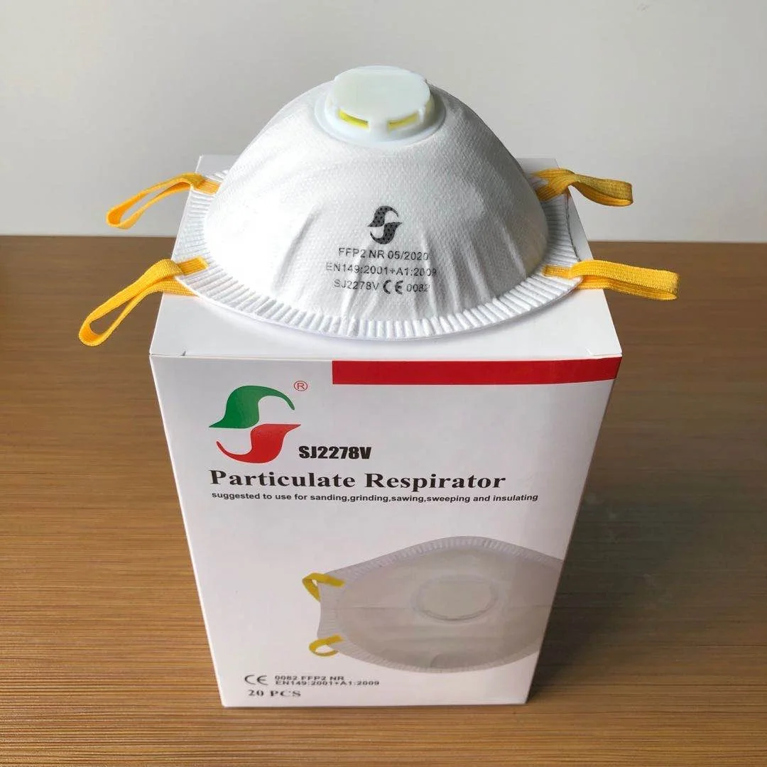 
SJ2278V EN149 CE FFP2 Disposable Respirator Dust Mask with Valve 