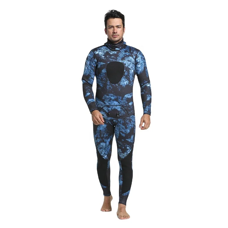 
5 MM Two Piece Camouflage Design Surfing Suits Neoprene Thick Warm Men Diving Wetsuits 