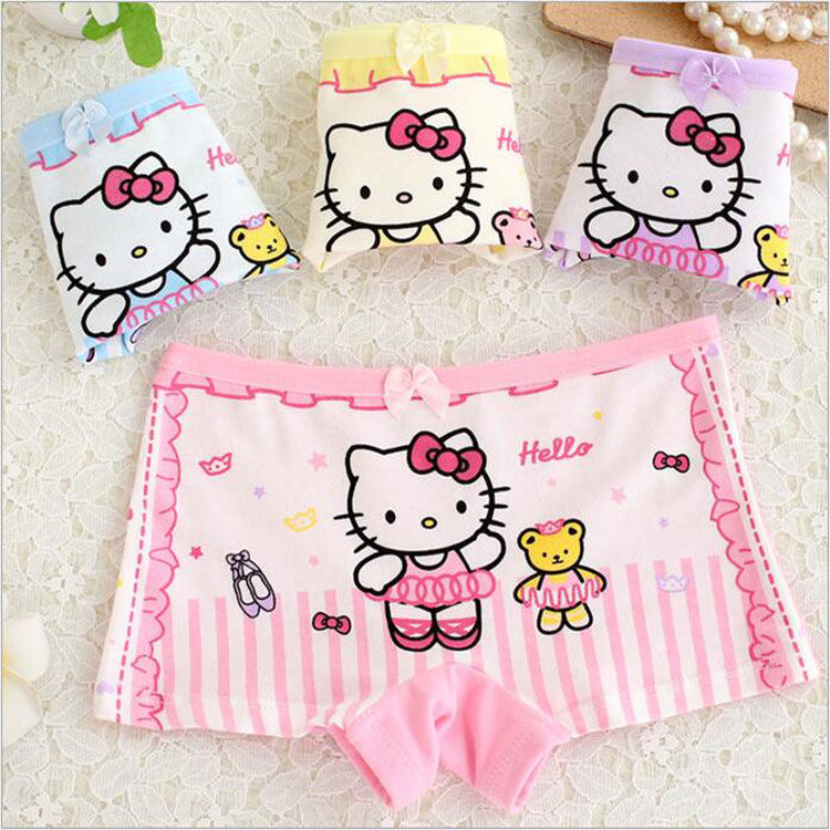
Hight Quality Stock 1-9 Years Sweet Cartoon Printing Girl Children Kids Underwear Boxers 
