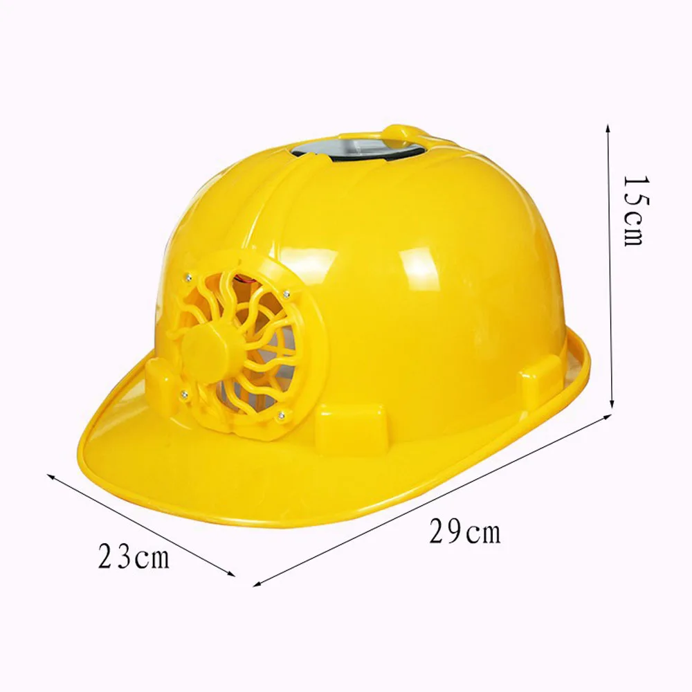 Fan Helmet With Solar Power Fan Working Safety Hard Hat Construction Workplace 