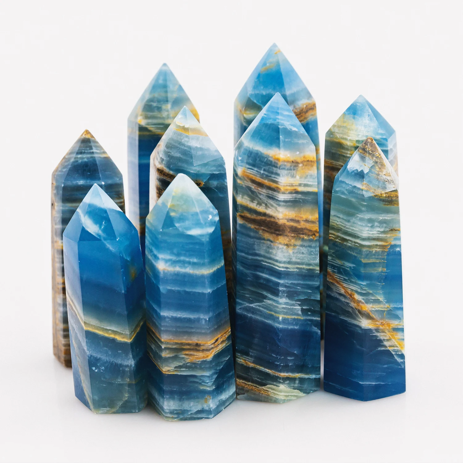 Blue good onyx crystal tower