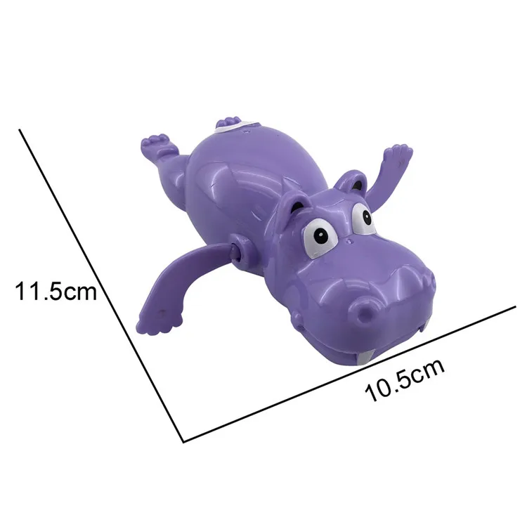 Hot Sale Hippopotamus Animal Shape Swimming Plastic Wind Up Bath Toy ...