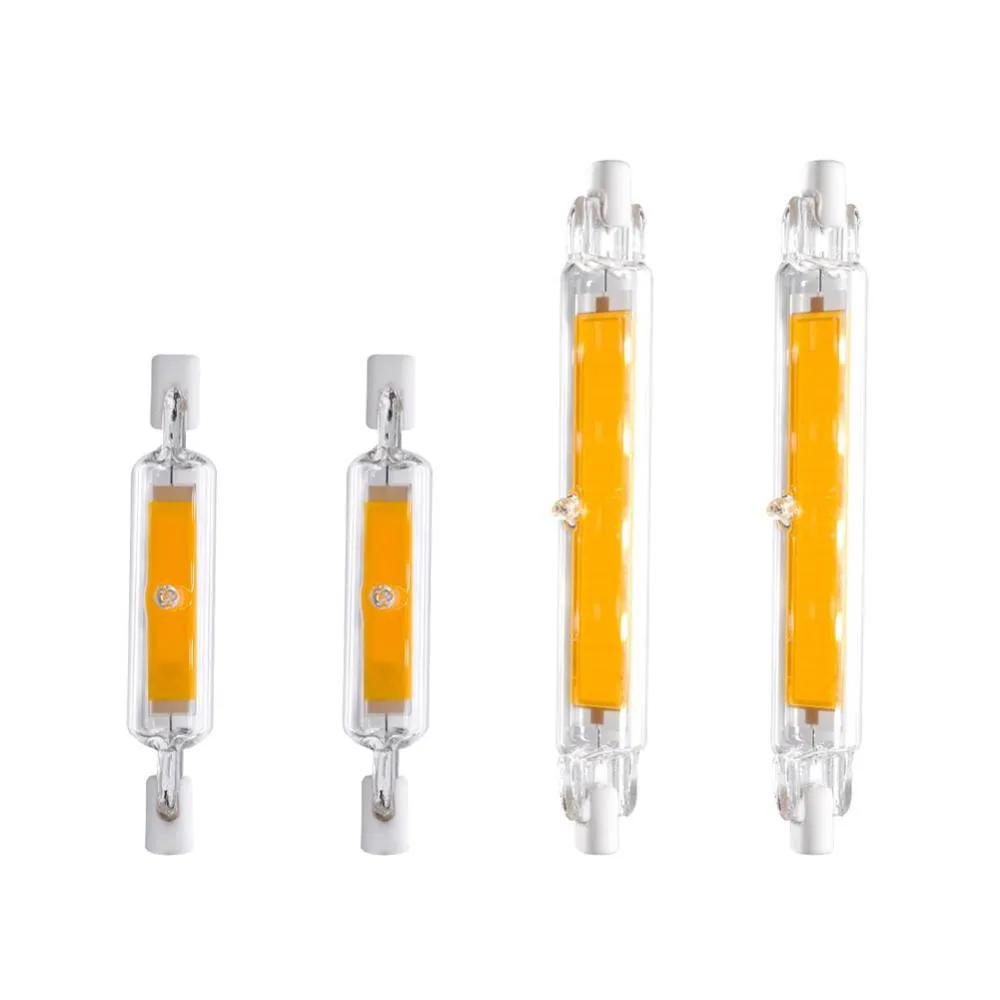 LED R7S Glass Tube COB Bulb 78MM 8W 118MM 13W R7S Corn Lamp J78 J118 Replace Halogen Light 50W 90W AC 220V 230V