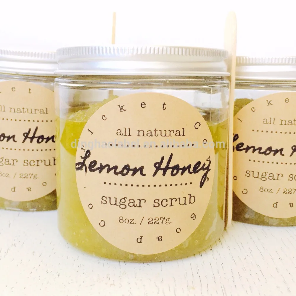 Personalized Custom Scrub Jar Labels Balm Lip Scrub Round Sticker