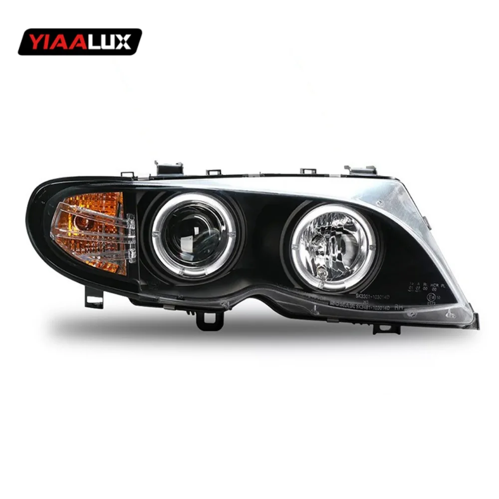 product car led headlights for bmw e46 4 doors 2001 2004 drl turn signal lights led bi focus lens projector head lamps auto accessories-14