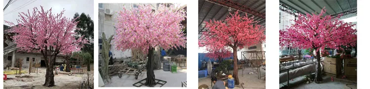 wholesale mini artificial white cherry blossom tree for home decoration