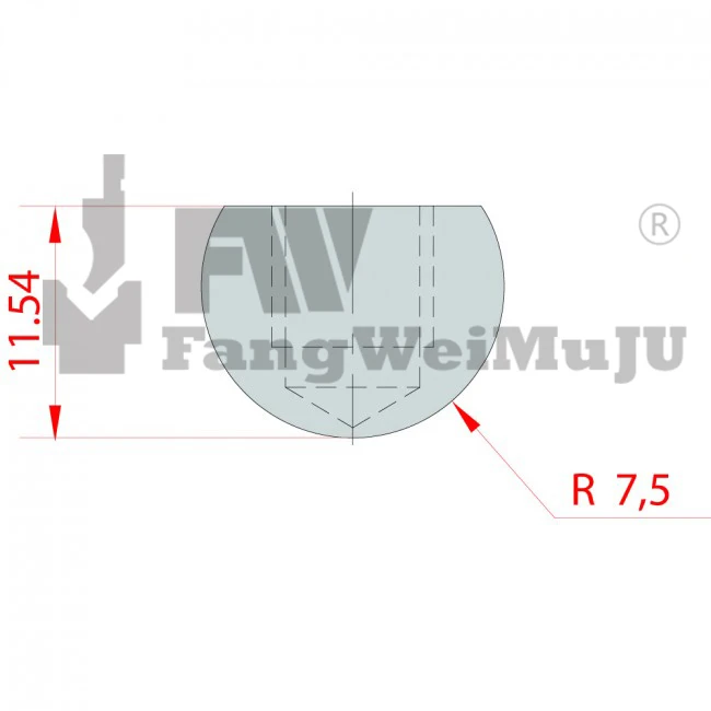 R7.5/H11 - WRT001R75 7.5mm Radius Tool Press Brake Punches| Alibaba.com