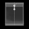 A4 Plastic Envelope Folders with String Closure Clear Top Loading File Folders Business Document Organizer
