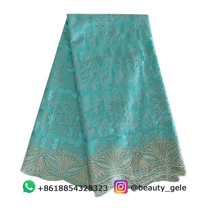 wholesale 100% cotton lace high quality african swiss voice lace