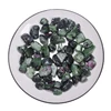 Semi Precious Gravel Decorative Natural Crystal Quartz Ruby in Zoisite Loose Tumbled Chips Gemstone