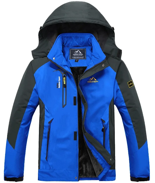 Men's Water Resistant Mountain Ski Jacket Fleece Lined Windproof Jacket ...
