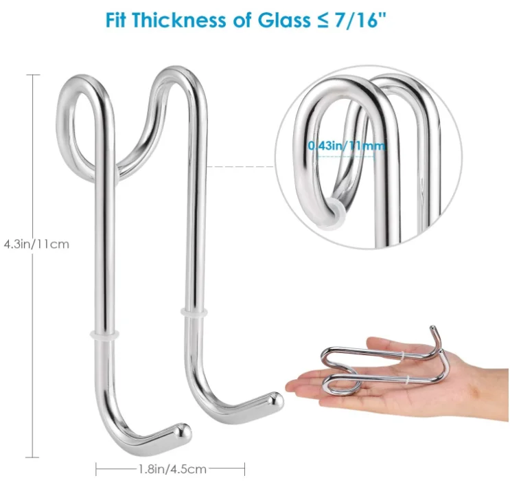 Shower Door Hooks Over Door Hooks For Bathroom Frameless Glass Shower