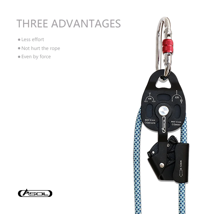 
Manual lifter heavy lifting rope labor-saving fixed pulley and moving pulley pull-up pedal belt combined crane 