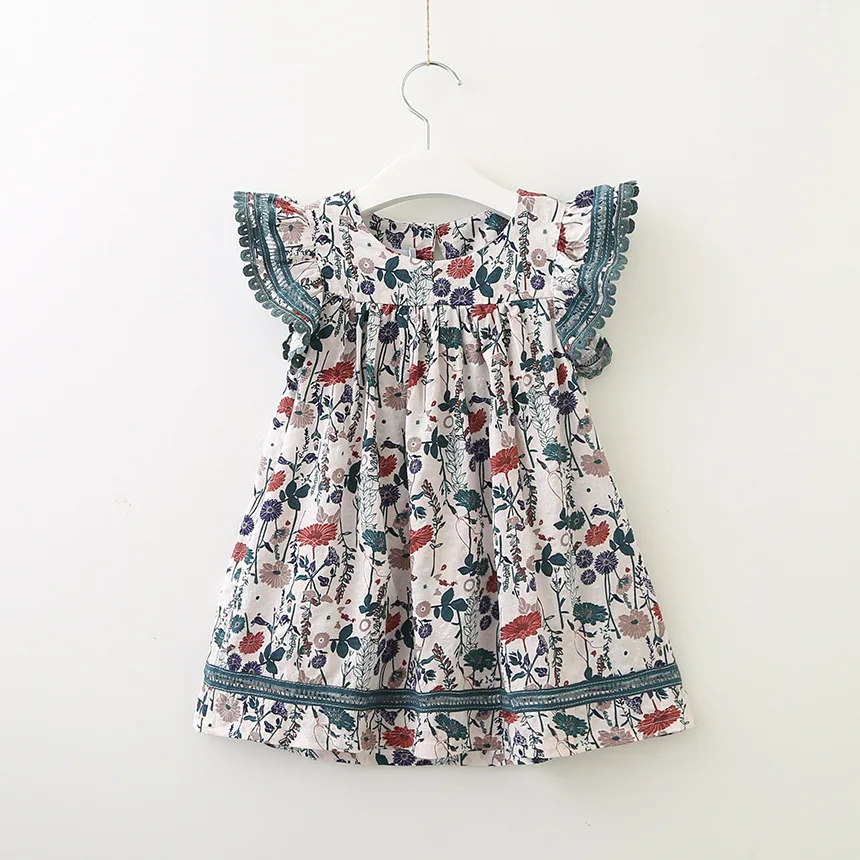 2021 dresses for Baby girls dress designs summer girls custom skirt cotton lovely fashion dress dressings and care for materials
