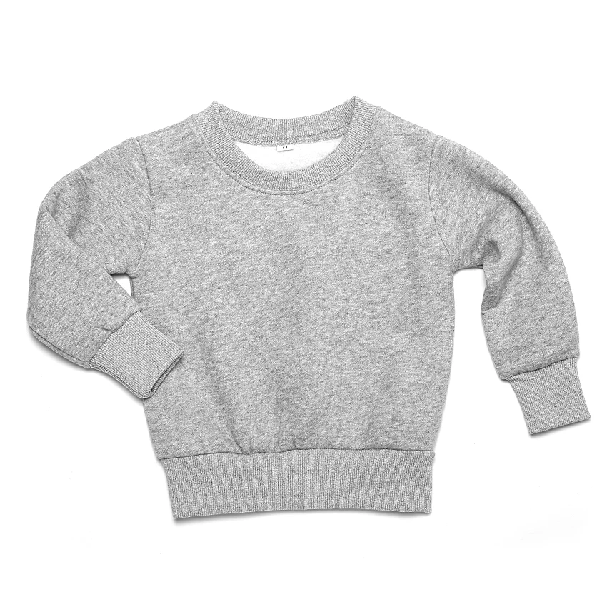 
Baby Girls Boys Winter Sweatshirt Kids Plain Black Gray Sweatshirts Children Warm Pullover Fashion Outfits 2020 New 
