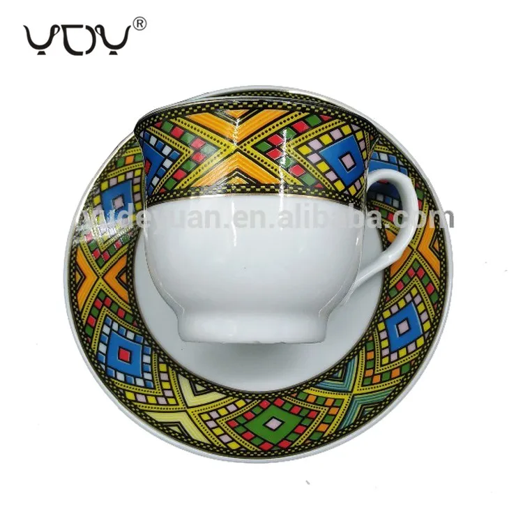 Ydy Ceramic Classic Sheba Art Eritrean Ethiopian Coffee Cup Set Buy