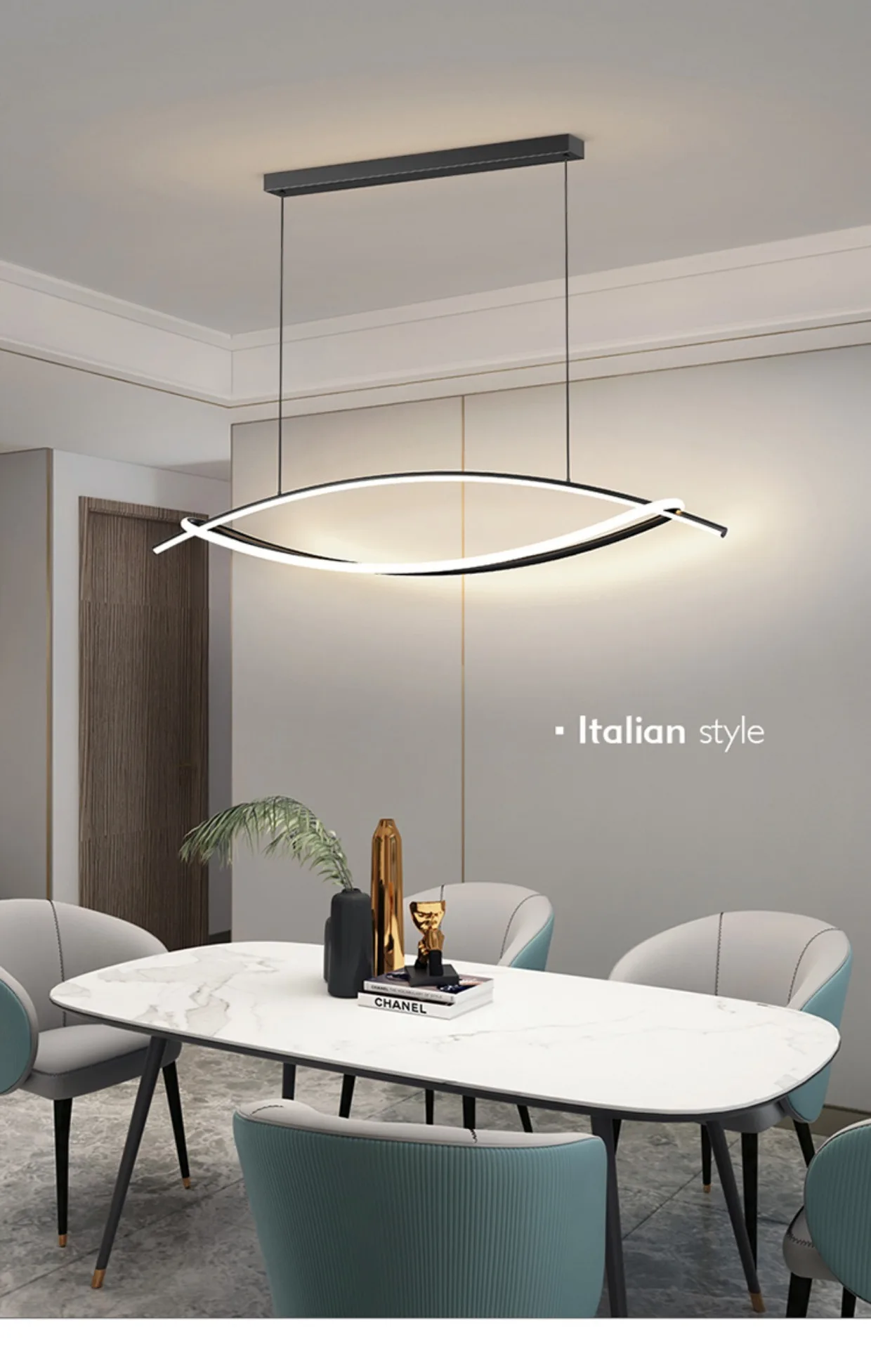 product new trendy personality creative designer bar restaurant nordic minimalist line dining room office 220v led pendant light acrylic-0