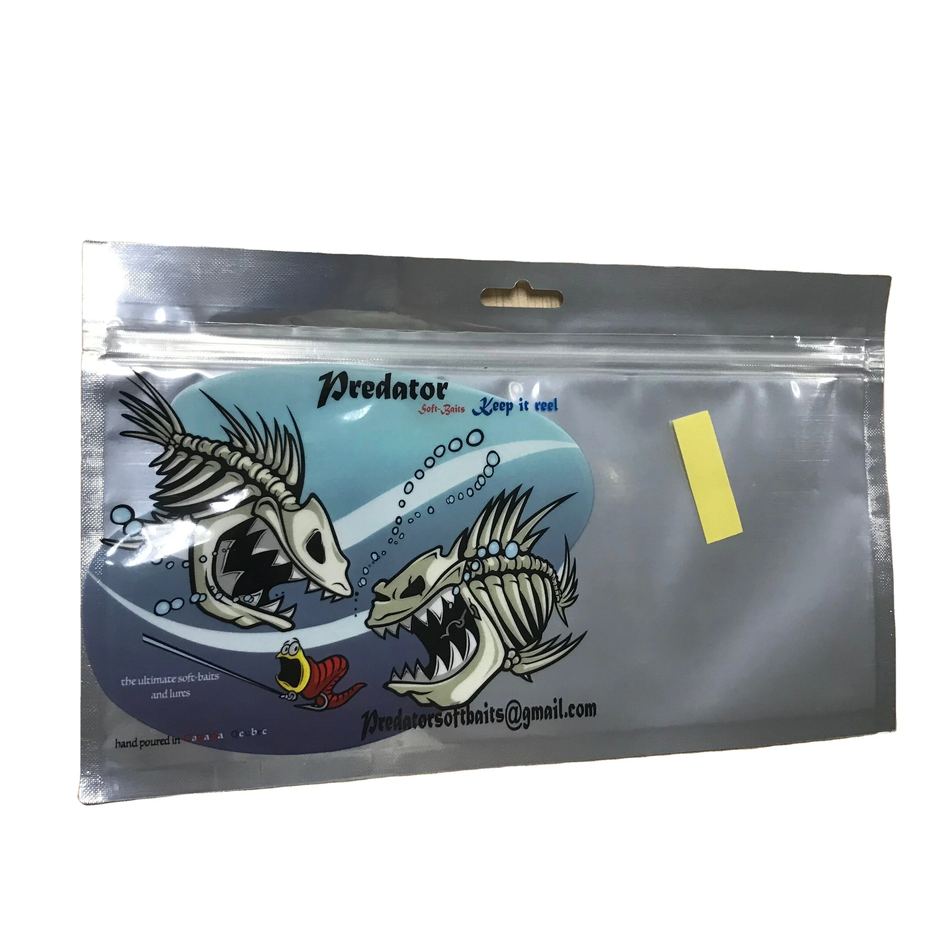 Private Label Zip Lock Logo Clear Printing Custom Bait Poly Plastic