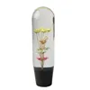 Universal Auto with flower Transparent Crystal Air Bubble Illuminated Shift Knob For car