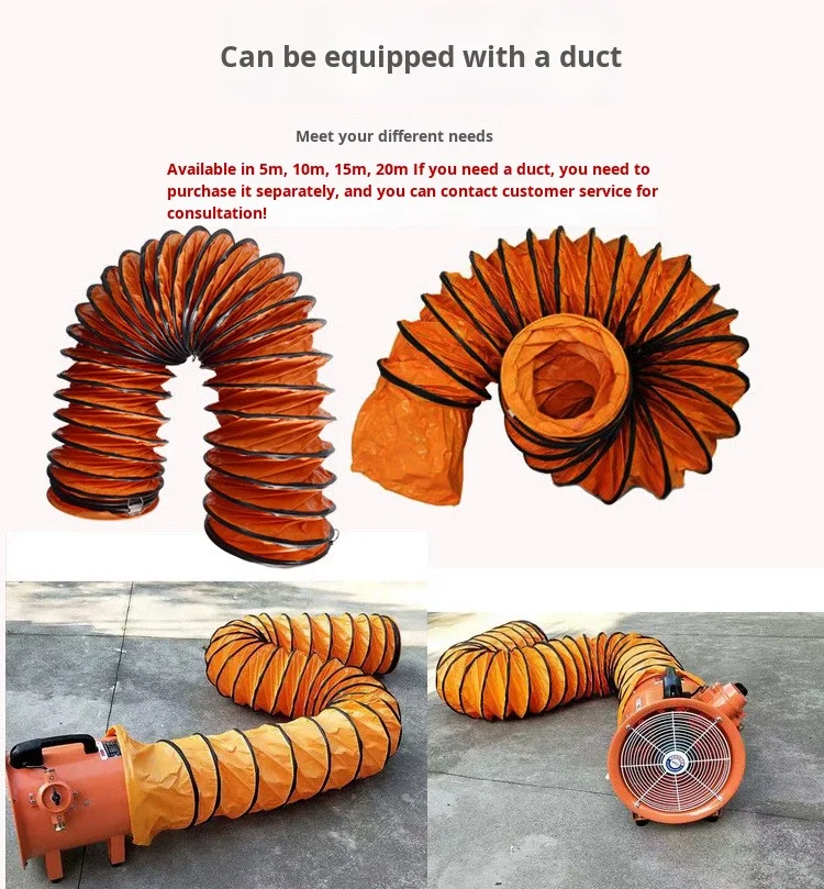 Axial Flow Fan, Explosion-proof, Portable, 220/380V, Steel - detail 14