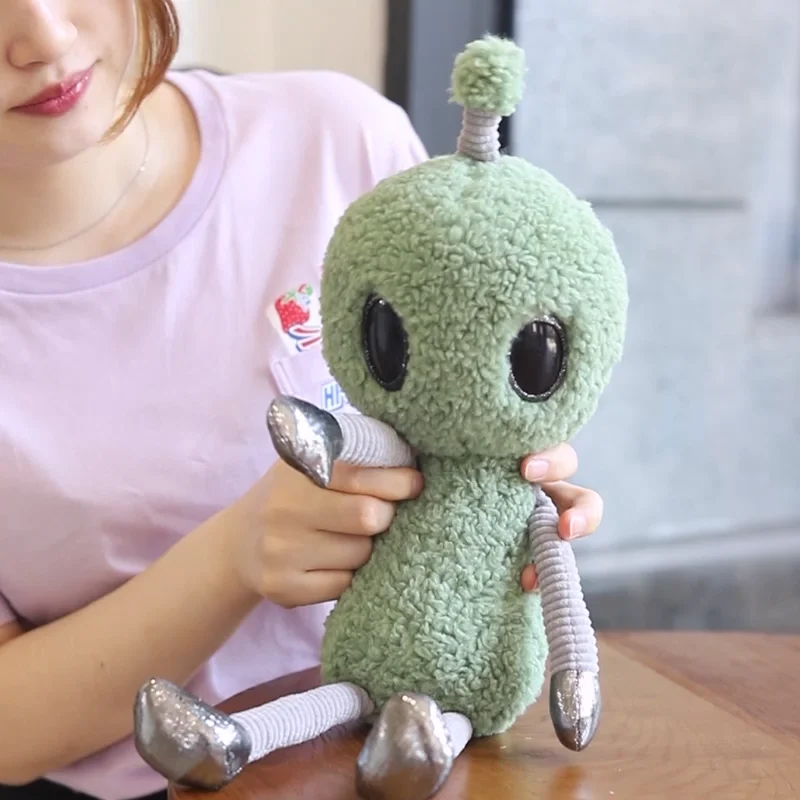 Ready To Ship Stuffed Green Alien Plush Toys With Big Eyes For Children ...