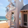 Out door exporter Spiral staircase glass fence Up to date fashion for sell is the priority option for your villa