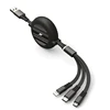 3 in 1 custom logo type c micro connectors to USB charging cable