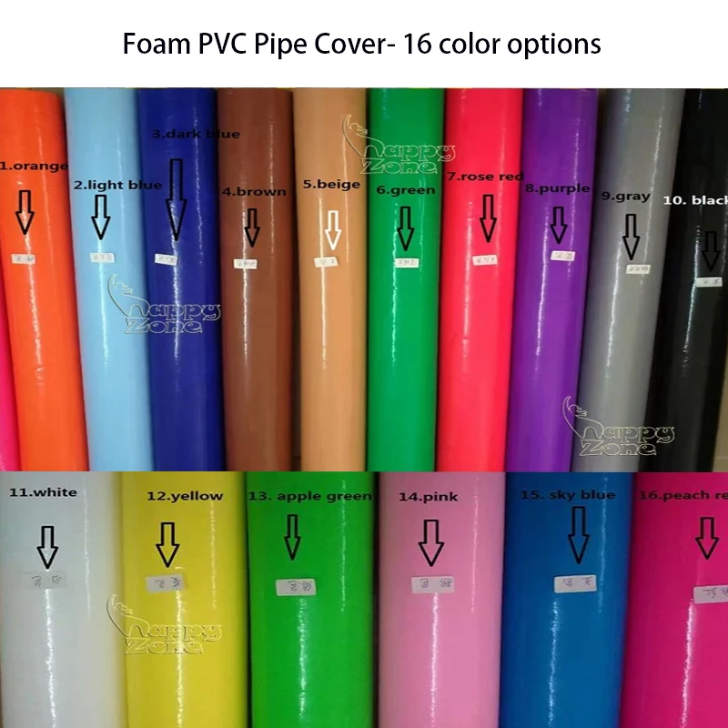 Colorful Pvc Foam Padding Tubes Safety Soft Pvc Foam Pipe Cover For