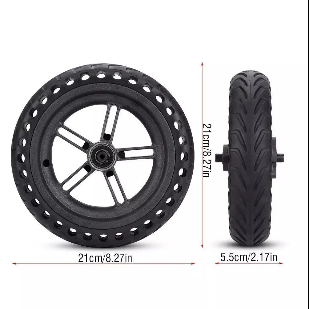 Superbsail Electric Scooter Universal Front Rear Tire Wheels Rubber Solid Tire With Rivet Escooter 8.5 Inches Flat Tires manufacture