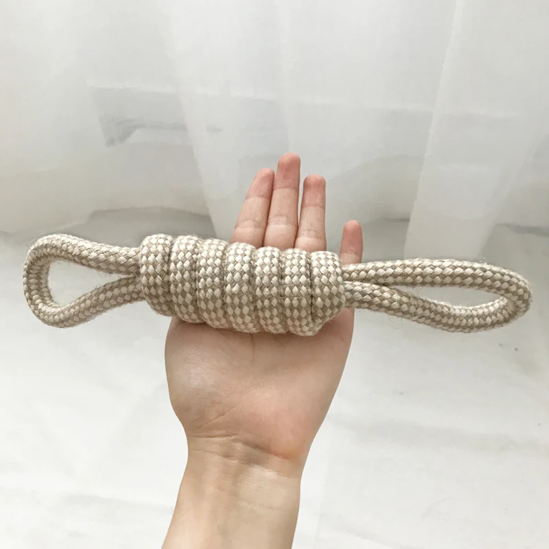 Multi Set Eco Gray Natural Hemp Rope Pet Dog Toy Interactive Durable