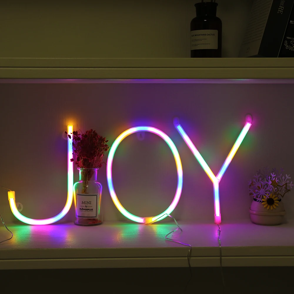 Neon Letter Light LED Alphabet Numbers Decorative Light up Words for Wedding Christmas Birthday Party Home Shop Bar