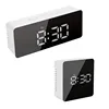 Digital LED Mirror Alarm Clock table desk clock with Snooze Function and USB charging