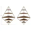 Europe market rustic round metal wire shelf brackets