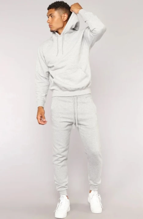 Light Grey Jogger Trending Couples Family Hoodies Set Factory Price ...