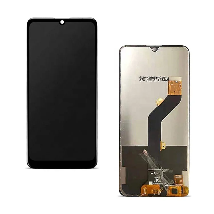 Itel A49 full-frame LCD + digitizer assembly showing front and back views