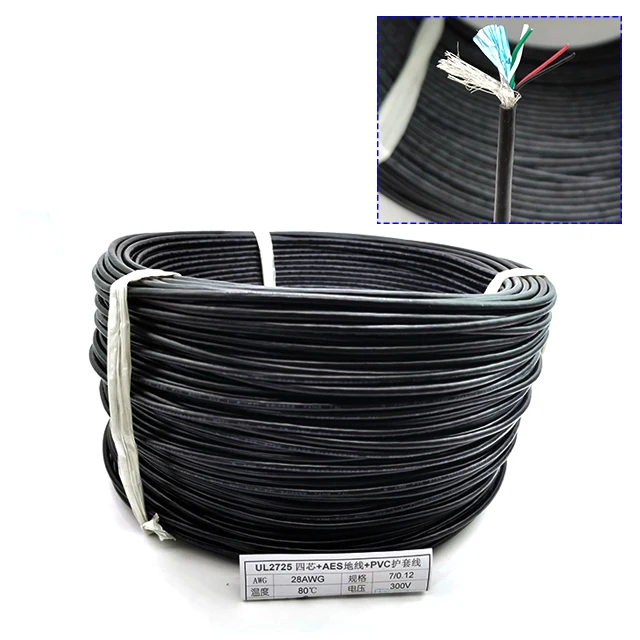 Ul2725 30v Usb 2.0 Rated Twisted 28awg+2c28awg+aes+pvc Jacket Cable ...