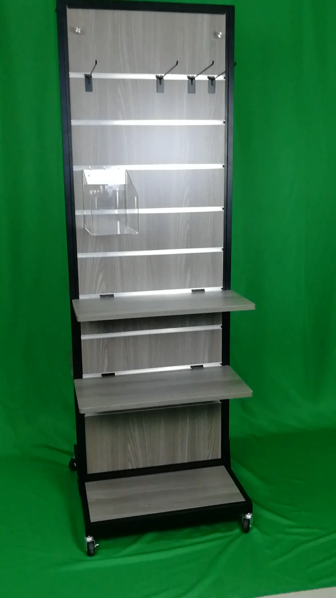 Custom Displays 2 Side Mdf Floor Hook Rack For Jewelry Toy Mobile Phone