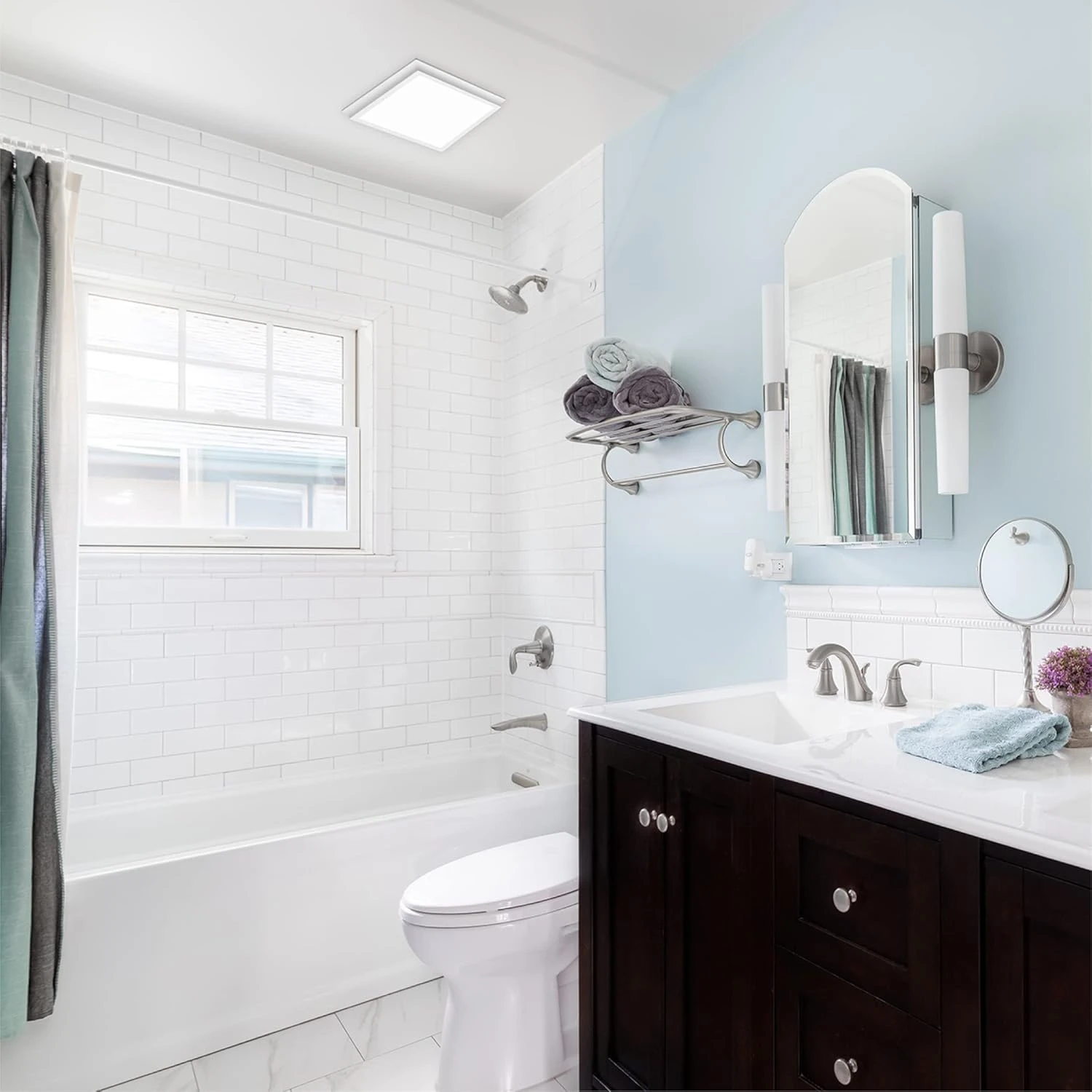 Silent Bathroom Exhaust Fan, Ceiling, LED, 100CFM, 15W - detail 4