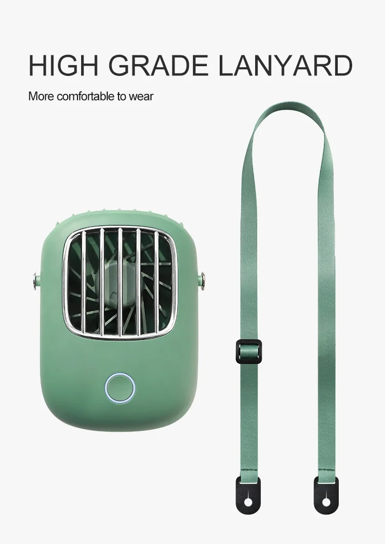 Portable mini fan usb rechargeable cooling hands-free hanging neck band fan for outdoors traveling 2020 New Hanging Neck USB Fan