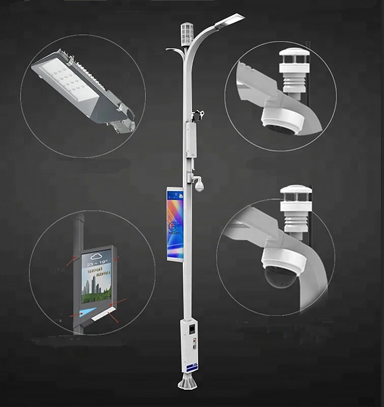 Charge Station WIFI Camera Function Intelligent Smart Street Lighting For Smart Cities